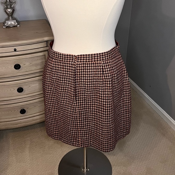 ModCloth Informed Ensemble Houndstooth Tweed Wool Mini Skirt size 22 - Picture 3 of 4